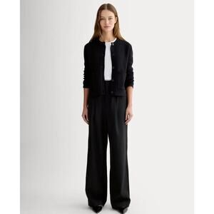 EVERLANE Draper Pleated Pant Tencel Black Sz 8 $148 {3W6}